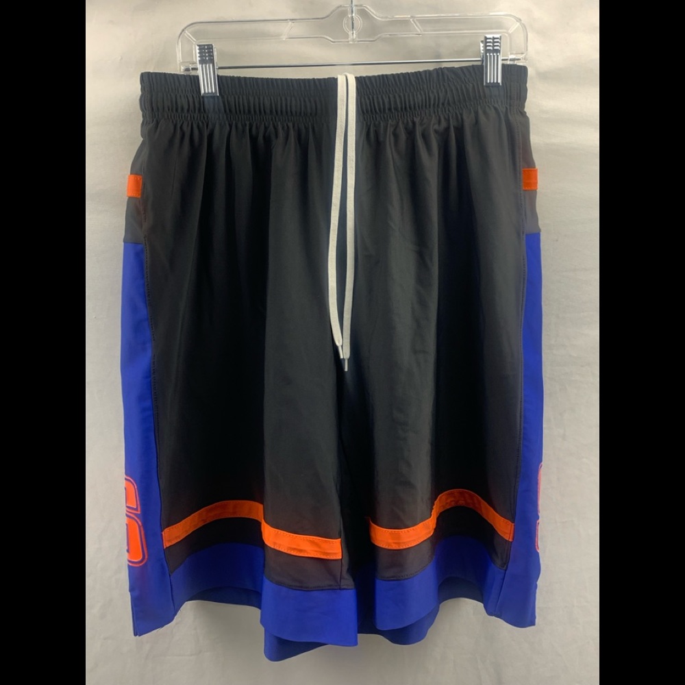 Black speed line basketball shorts Large